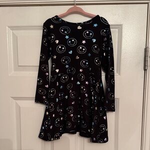PixieLane Kids Smiley Face Black Dress